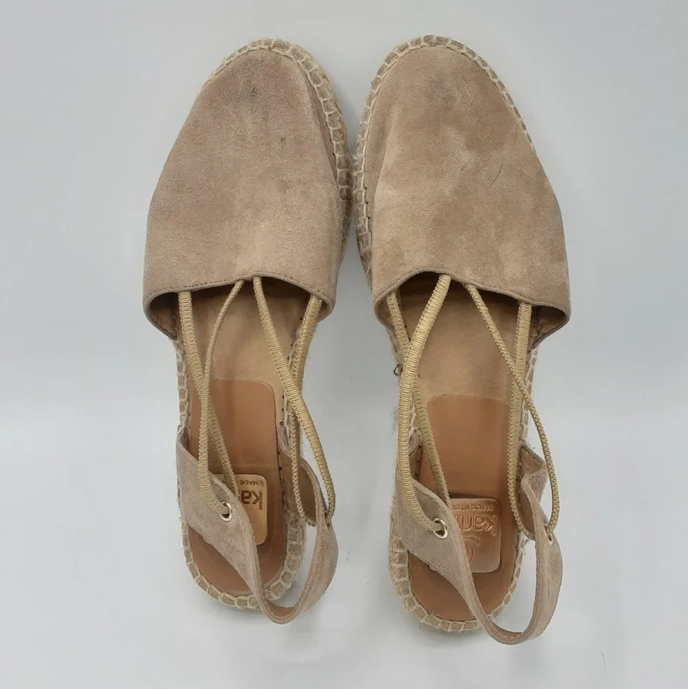 Kanna Espadrille Suede Platform Boho Sandal.